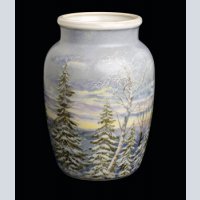 Vase with Continuous Winter Landscape