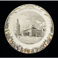 Decorative Plate Commemorating the All Union Agricultural Exhibition (VSKhV)