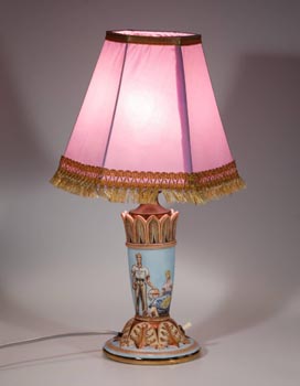 Stand for the Ucheba (Learning) desk lamp reproducing sculptures of Moscow University’s main building on the Lenin Hills