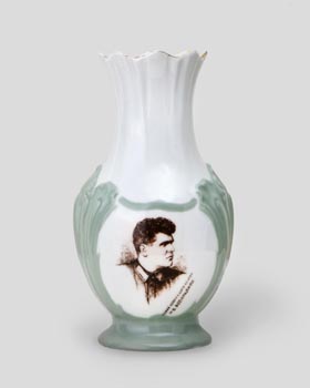 Vase with the portrait of M.V. Vodopianov, Hero of the Soviet Union
