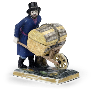 Peasant Pushing a Wheelbarrow (Firewood Vendor (?))