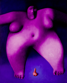 Woman and a Pear